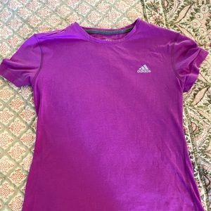 Purple adidas workout tee